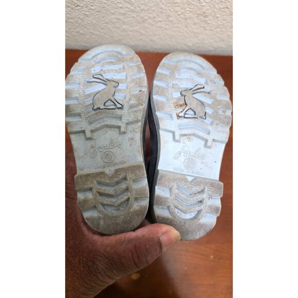 Joules Kids Navy Rain Boots With Pink Unicorn Print & Buckle Detail Size 9 - Picture 9 of 10